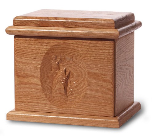 Deluxe Natural Stain Wood urn, custom urn, discount urn, burial urn