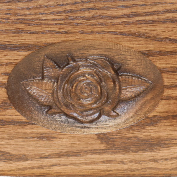 Dark walnut stain - Rose, Wood Urn, burial urn, custom urn ,discount urn